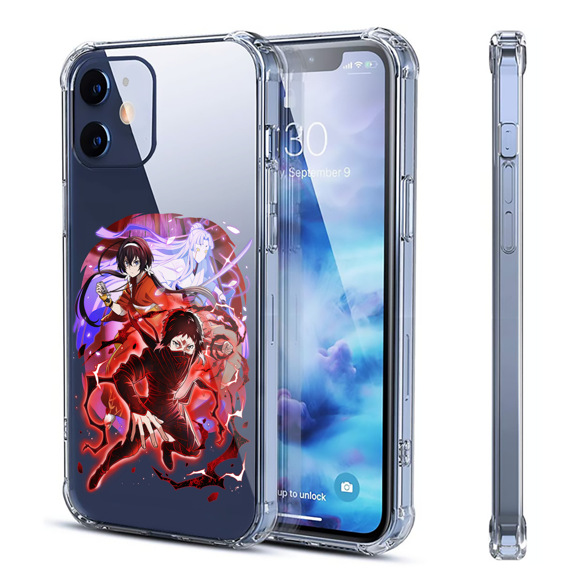 （画像用） 文豪ストレイドッグス Bungo Stray Dogs 【iPhone 12シリーズ対応】透明スマホケース（クリアソフトケース）